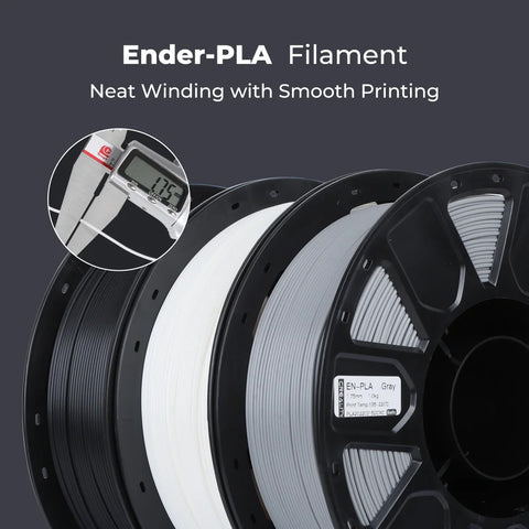 Creality Ender-PLA Filament Value Pack (Blanc+Noir), 2KG Bobine