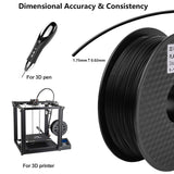 Creality 1.75mm 3D Printer PLA Filament 2KG (Black/White/Gray/Blue)