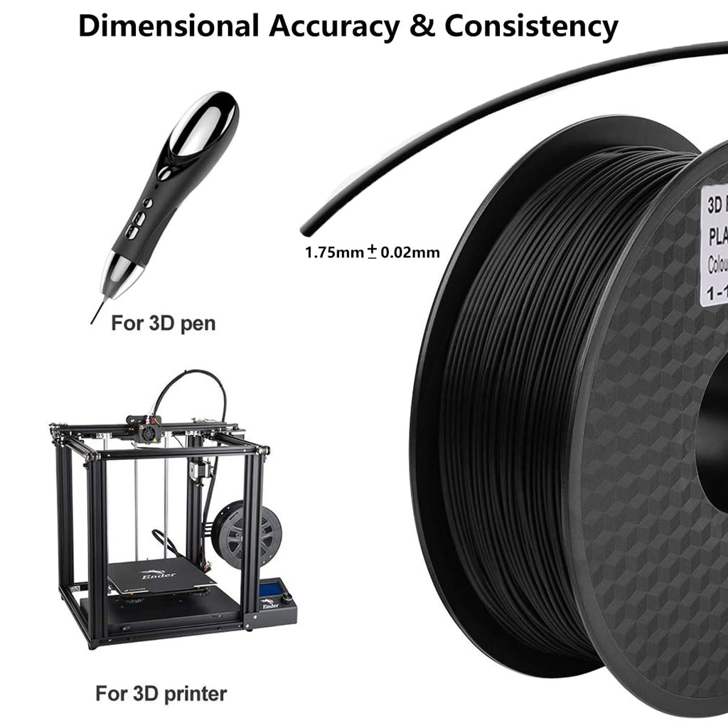 1.75mm PLA+ Filament White+Black Bundle Price at $42